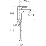 Roca L20 E1: 面盆、浴缸龍頭及花灑企柱套裝